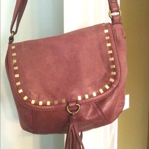 The Sak Crossbody Satchel Light burgundy